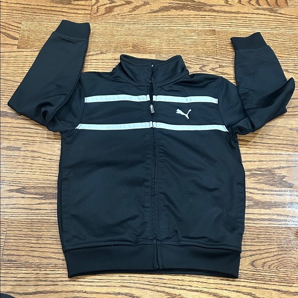 Puma Kids Black and Gray Jacket - Picture 1 of 2